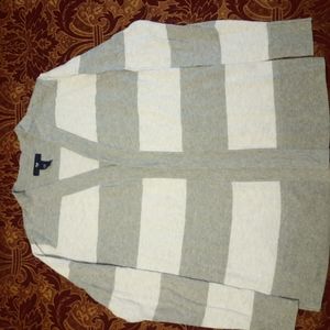 Gap XS striped open cardigan